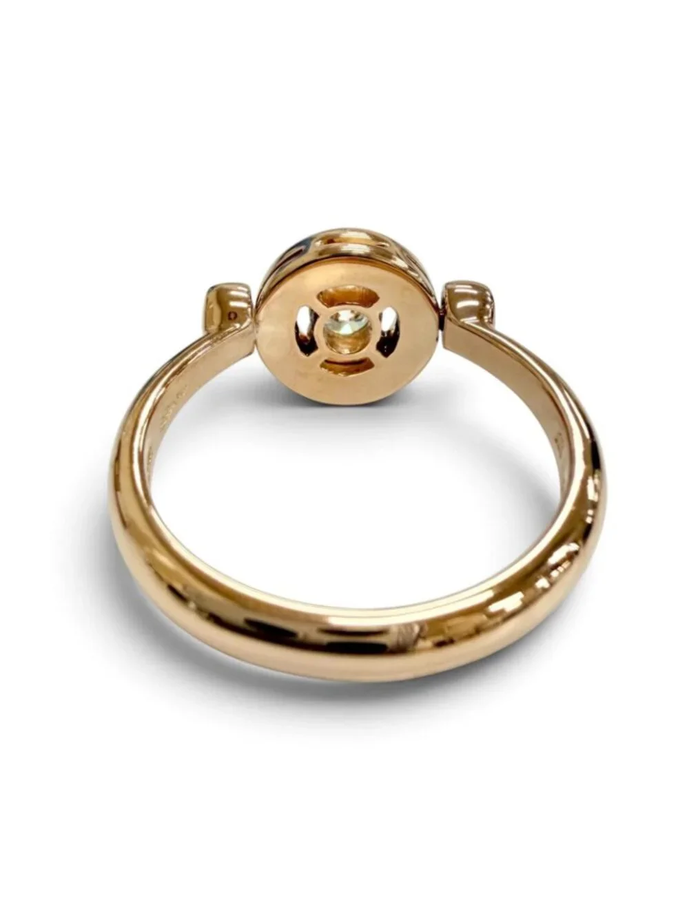 Bvlgari Flip Ring Diamond 750 Pink Gold